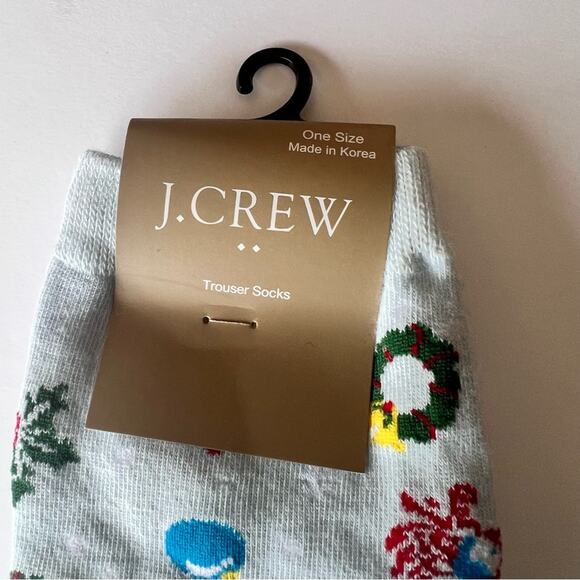 J.Crew Trouser Holiday Style Socks One Size NWT - Picture 8 of 8